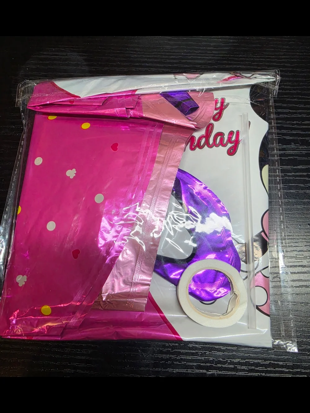 Pink Minnie Mouse Foil Birthday Balloon Decoration